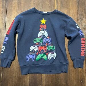 Holiday Time Kids Gaming Sweater - Navy